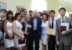 Со студентами в лень вручения дипломов УГНТУ