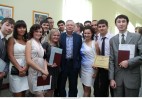 Со студентами в день вручения дипломов УГНТУ